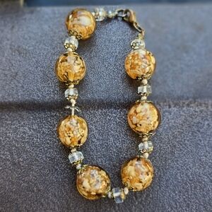 Gorgeous artisan Murano art glass hand blown bracelet